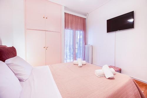 Postel nebo postele na pokoji v ubytování Modern Apartment near City center