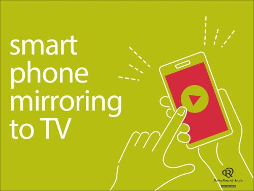 a hand holding a cell phone with a phone minute influencing tv at Daiwa Roynet Hotel Kumamoto Ginzadori PREMIER - former Daiwa Roynet Hotel Kumamoto Ginzadori in Kumamoto