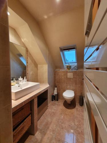 Koupelna v ubytování Le Pigeonnier de Lissac