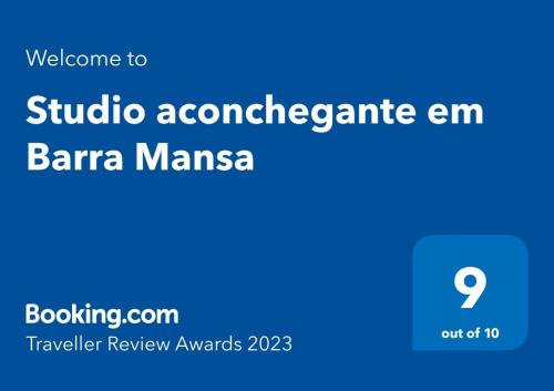 Sertifikatas, apdovanojimas, ženklas ar kitas apgyvendinimo įstaigoje Studio aconchegante em Barra Mansa matomas dokumentas