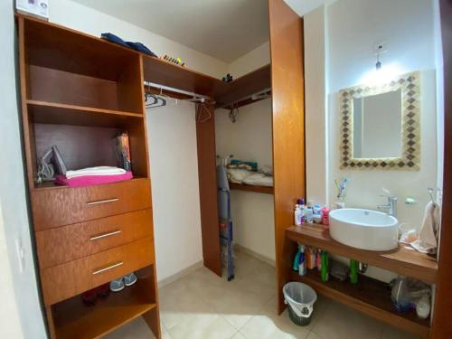 Vonios kambarys apgyvendinimo įstaigoje Alojamiento completo y muy confortable con servicio de alberca