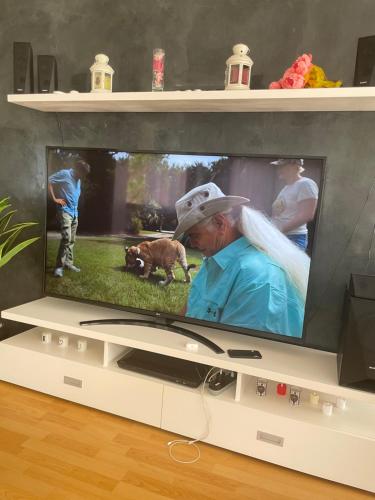 TV a/nebo společenská místnost v ubytování la vue panoramique