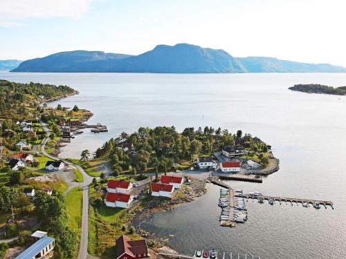 an aerial view of a small island in a body of water at Five-Bedroom Holiday home in Jelsa 2 in Jelsa