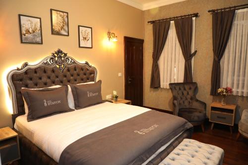 Katil atau katil-katil dalam bilik di İstasyon Otel