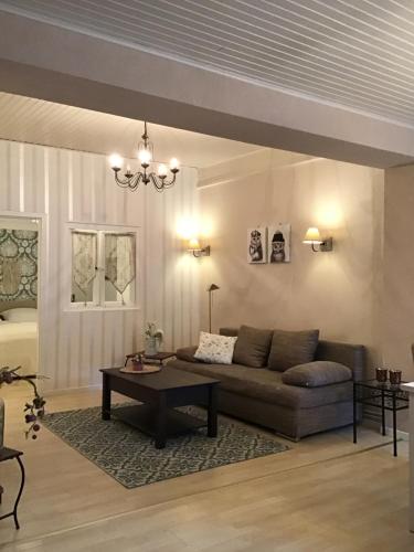 Ruang duduk di Ferienwohnung Holland 5