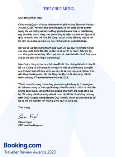 a rejection letter from the chief archive of the city archive at Nón Lá Guest House in Da Lat