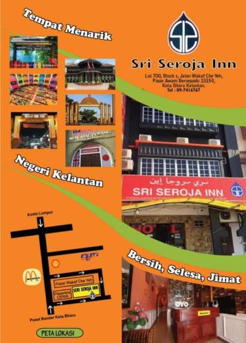 eine Collage von Bildern verschiedener Gebäude in der Unterkunft Sri Seroja Inn Hotel in Kota Bharu