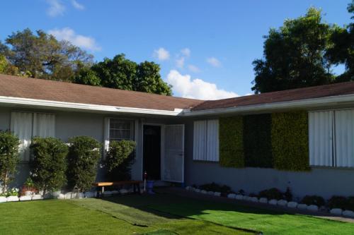 a house with green ivy on the side at Art Graffiti in Miami