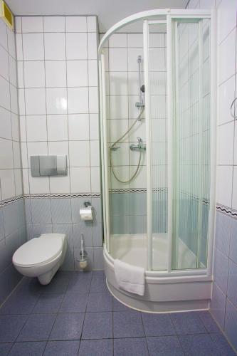 Koupelna v ubytování Farys - świetna lokalizacja, sauna, jacuzzi, piękne widoki z okien