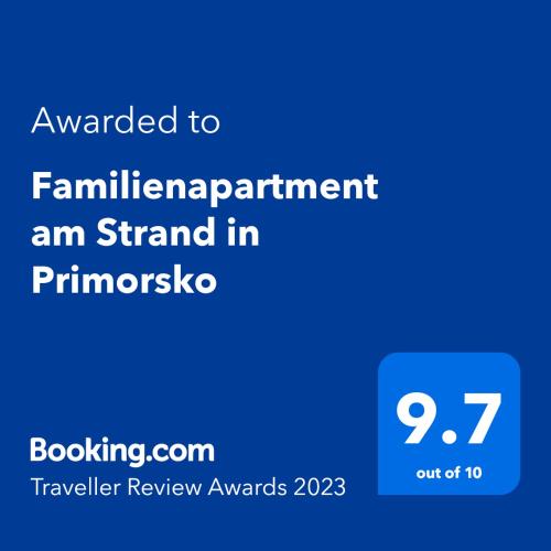 Familienapartment am Strand in Primorsko