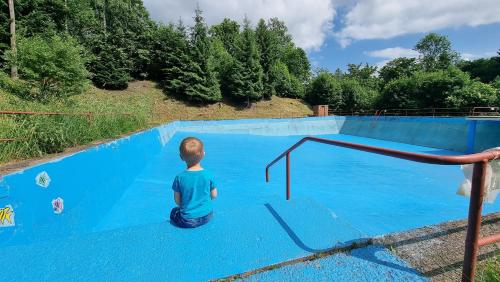 Der Swimmingpool an oder in der Nähe von Luxusní apt Hory 7 v Krkonoších
