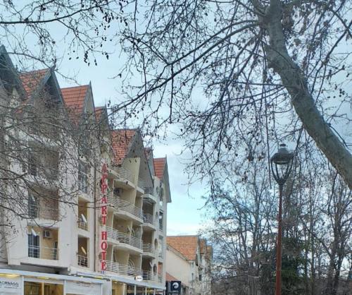 a building with a street light in front of it at Ifrane marhaba in Ifrane