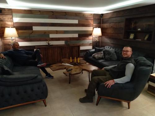 Posezení v ubytování Algara hut