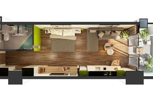 Χώρος καθιστικού στο Chic Nha Trang Ocean View Studio With Pool