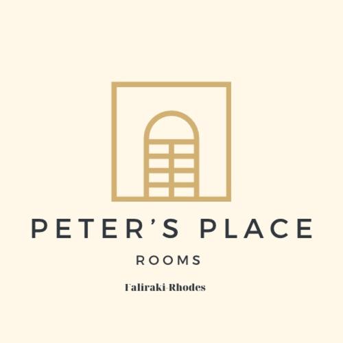 a logo for a room with a window at Peter's Place Studios & Suites in Faliraki
