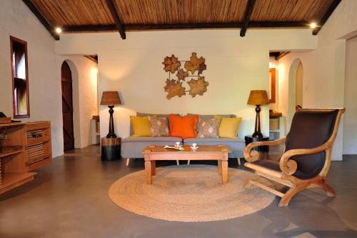 Posezení v ubytování Lakaz Chamarel Exclusive Lodge
