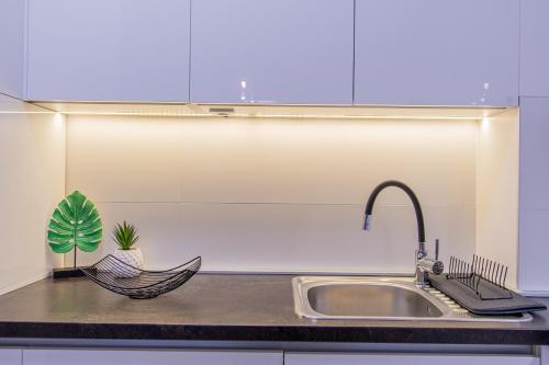 Kuchyň nebo kuchyňský kout v ubytování Flexible SelfCheckIns 42 - Zagreb - Luxury - Garage Parking - Loggia - Brand New