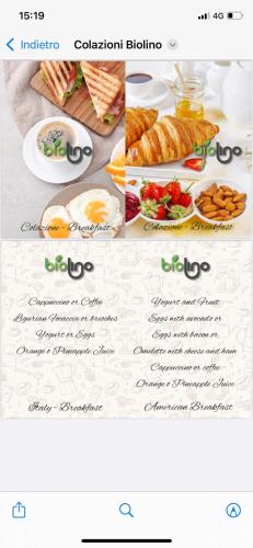 a collage of pictures of food on a website at 5 terre dei poeti in La Spezia