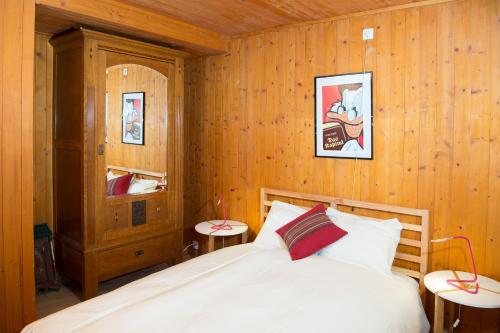 Postel nebo postele na pokoji v ubytování Residence for 12 persons Chalet Crestas-Lenzerheide