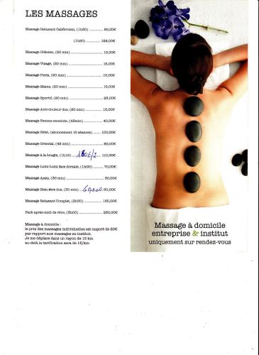 a page of a flyer with a woman with a necklace at Guest house Western-city in Chaudfontaine