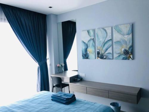 Ένα ή περισσότερα κρεβάτια σε δωμάτιο στο Lumi Tropicana, Petaling Jaya 02