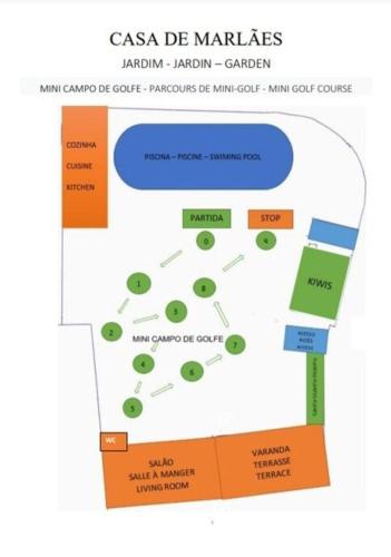 a map of the casa de marias malaga manga garden at Casa de Marlães in Lousada