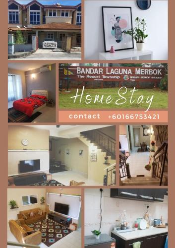 a collage of photos of a home stay at Laguna laguni Homestay in Sungai Petani