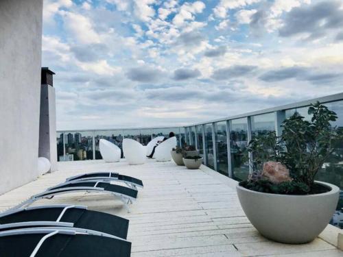 El plano del piso de Mirador 1502 / Palermo Hollywood-Elegante-Top/4 personas - EL PRECIO EN PESOS ES AL CAMBIO DEL BLUE O DOLAR BILLETE