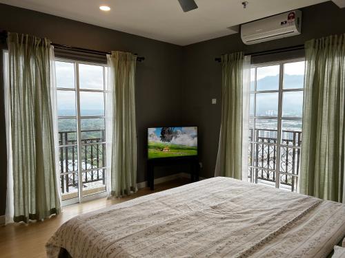 Μια τηλεόραση ή/και κέντρο ψυχαγωγίας στο High floor Mountain view Kampar