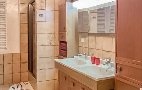 een badkamer met een wastafel en een spiegel bij 2 Bedroom Amazing Apartment In Ferndorf in Ferndorf