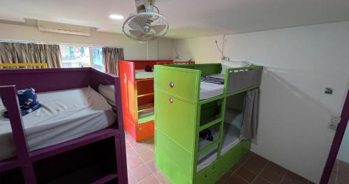 Cama o camas de una habitación en The Funky Village