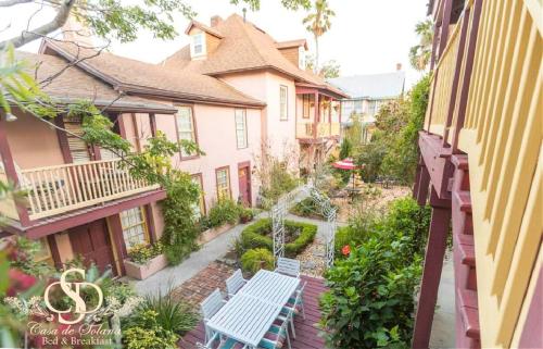 an overhead view of a garden in a house at Casa De Solana Bed and Breakfast in St. Augustine