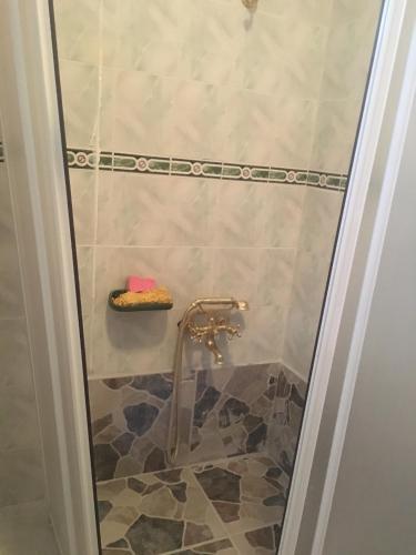 a shower with a faucet in a bathroom at Termal house in Termal