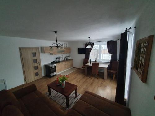 Kuchyň nebo kuchyňský kout v ubytování Apartmánový dom Adas