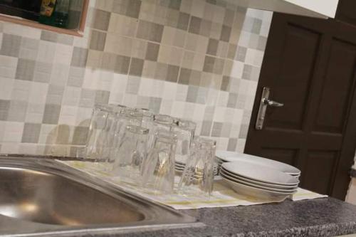 Kuchyň nebo kuchyňský kout v ubytování Apple Guesthouse