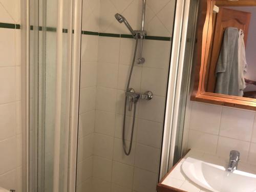 Salle de bains dans l'établissement Appartement Cosy 6 Pers, Terrasse, Parking, Navettes Gratuites – Hameau des Marmottes, Les Belleville - FR-1-574-47