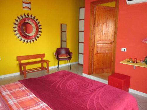 Katil atau katil-katil dalam bilik di B&B Le Terrazze Isola Di S. Antioco