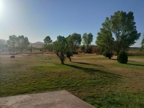 un prato con alberi in lontananza di Rancho independiente para acampar o trailer parks a Cuauhtémoc