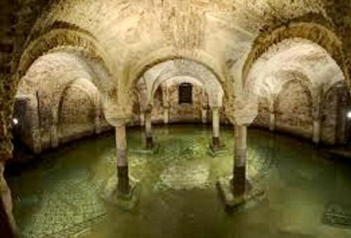 a room with a pool of water in a building at Agriturismo San Michele in San Michele