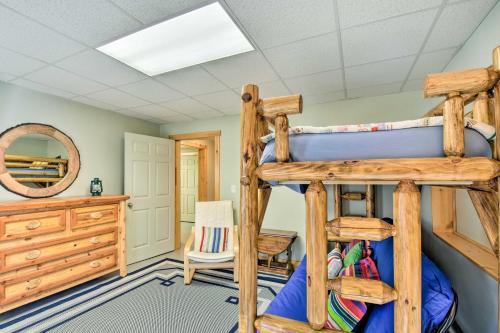 a room with bunk beds in a house at Dahlonega Cabin with Hot Tub, 4 Mi to Downtown! in Dahlonega