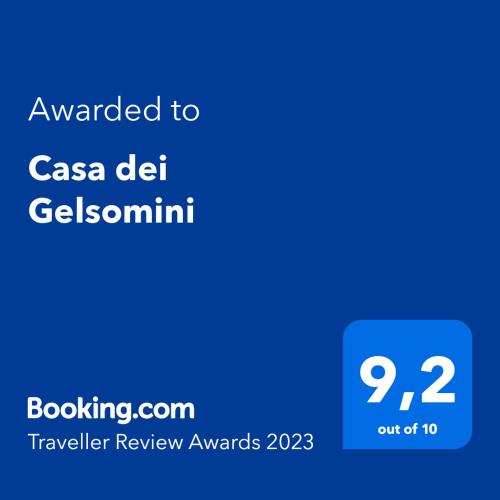 a screenshot of a cell phone with the text awarded to csa del gel algorithm at Casa dei Gelsomini in Trieste
