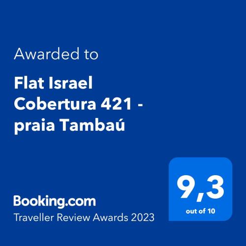 a screenshot of a cell phone with the text translated to flat israel cabral at Tambaú Israel Flat 421 - cobertura com piscina beira mar in João Pessoa