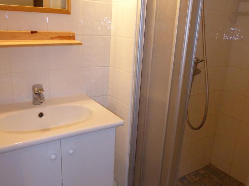 Chalet paisible avec terrasse et animaux admis, 4 pers. - FR-1-464-184 في برالونيان-لا-فانواز: حمام مع حوض ودش