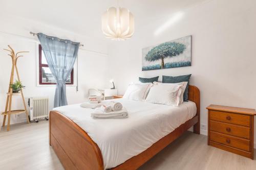 En eller flere senge i et værelse på Hopstays - Oporto Musica