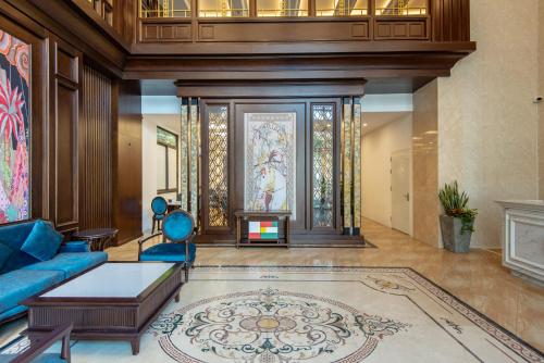 Χώρος καθιστικού στο Reyna Luxury Hotel