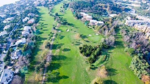 an aerial view of a golf course at Villa Quadrifoglio in Arenzano