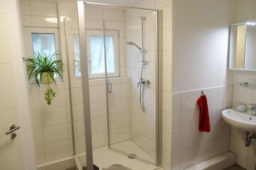 Koupelna v ubytování cozy 3 room Apartment