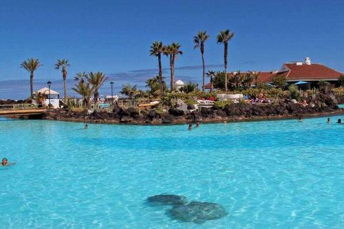 a turtle swimming in the water at a resort at Sunny Island Lago Martianez 4 in Puerto de la Cruz