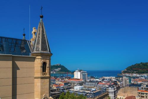 a view of the city from the top of a building at Catalonia Donosti in Donostia-San Sebastián