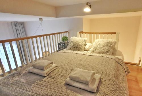 Posteľ alebo postele v izbe v ubytovaní Holiday Home Aparthotel 009 z balkonem przy plaży
